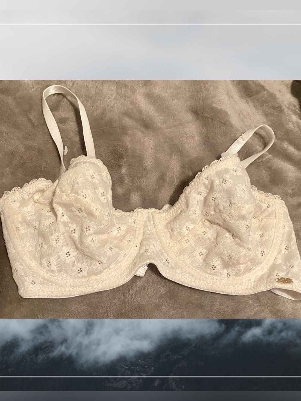 Flirty Romantic Bridal Jessica Simpson White Eyelet Underwire Bra